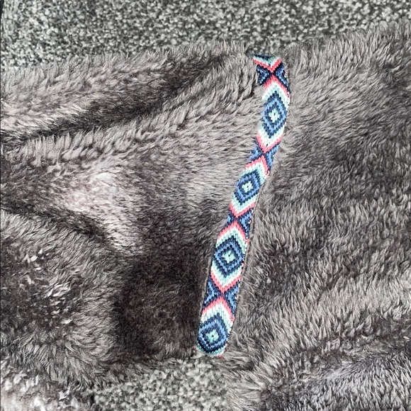 Sundance Mountain Loft Oversized Sherpa Fleece Pullover Cowl Neck Gray Size XS - Picture 7 of 12